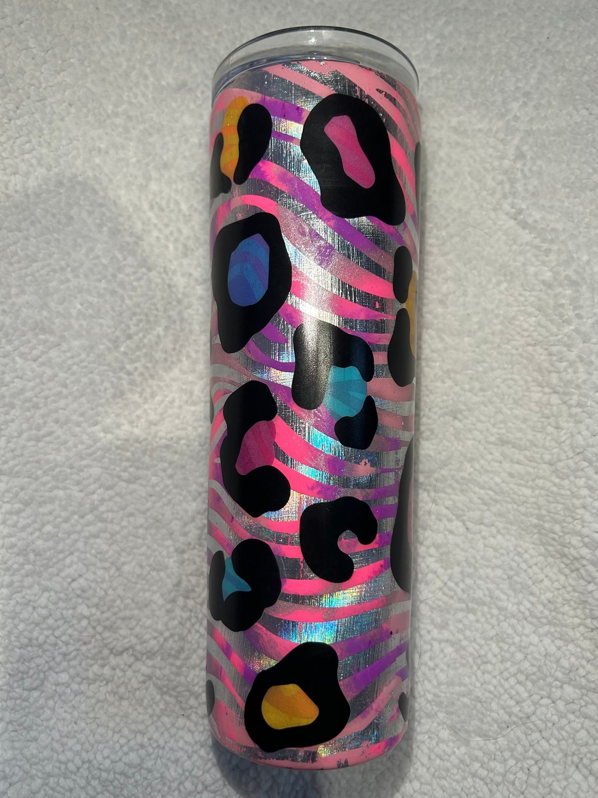 Colourful cheetah print 20oz tumbler