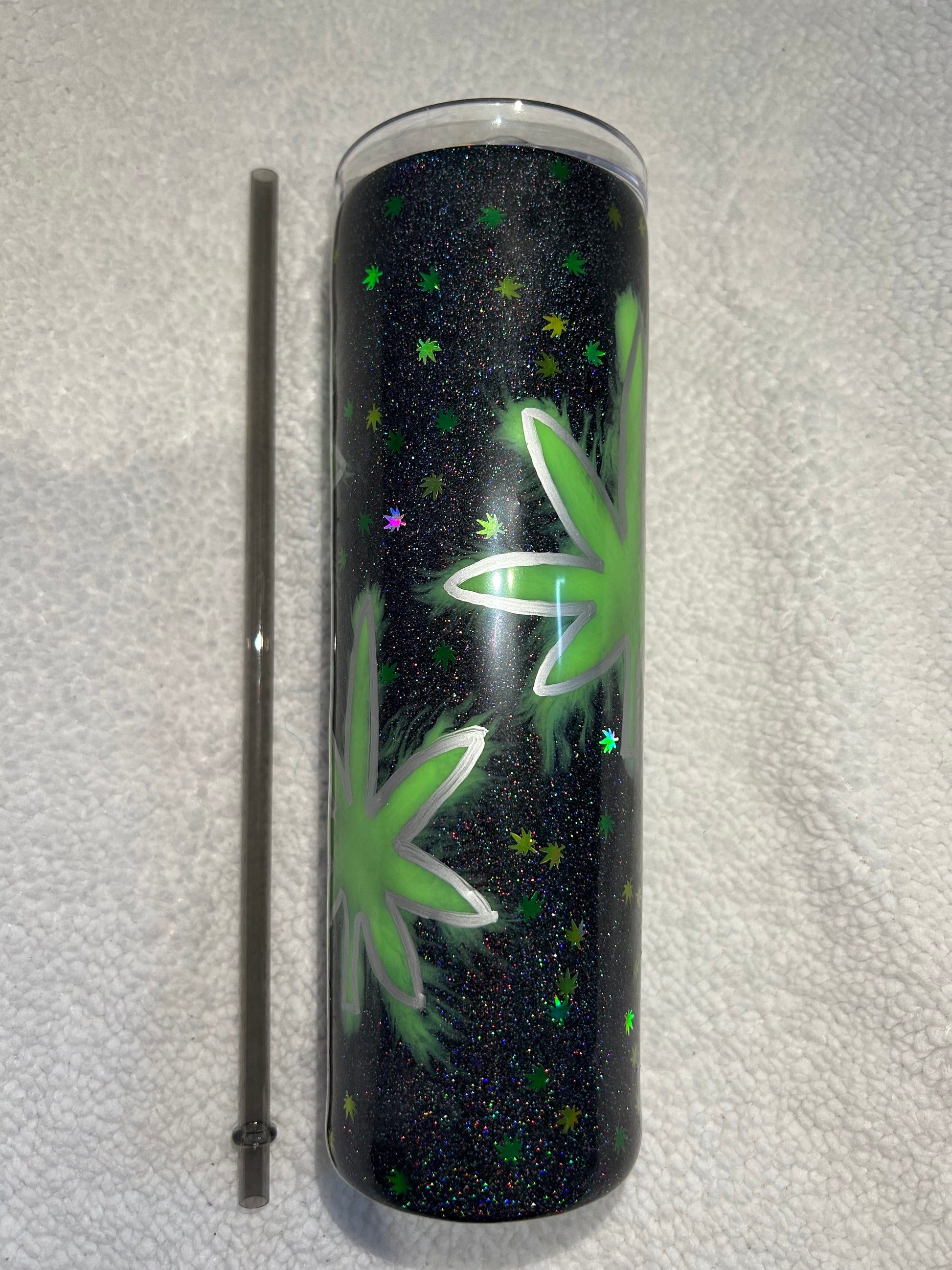 Glitter Tomato leaf Tumbler