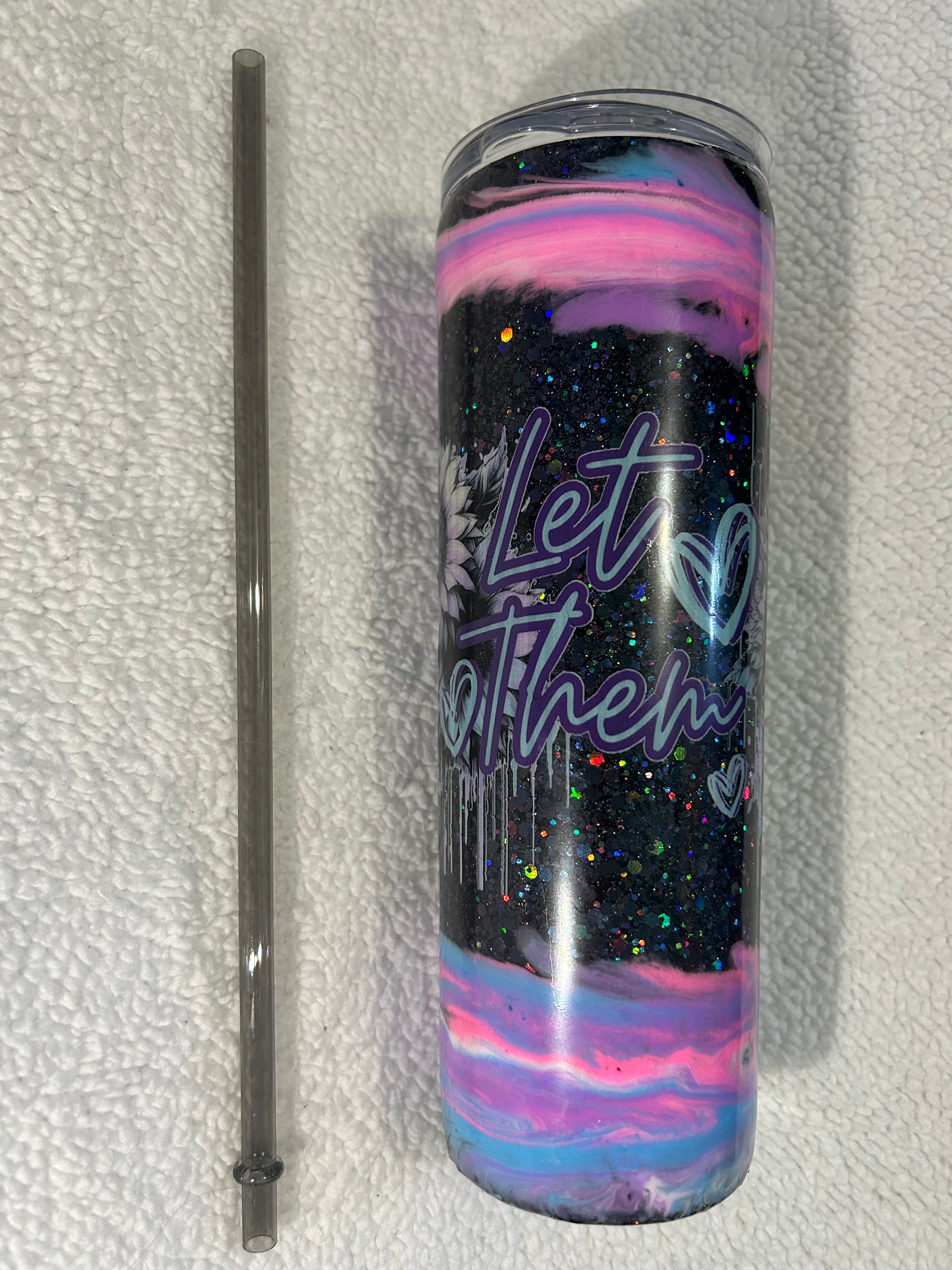 “Let them” flower tumbler